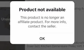 Sản phẩm không còn trong chương trình Affiliate